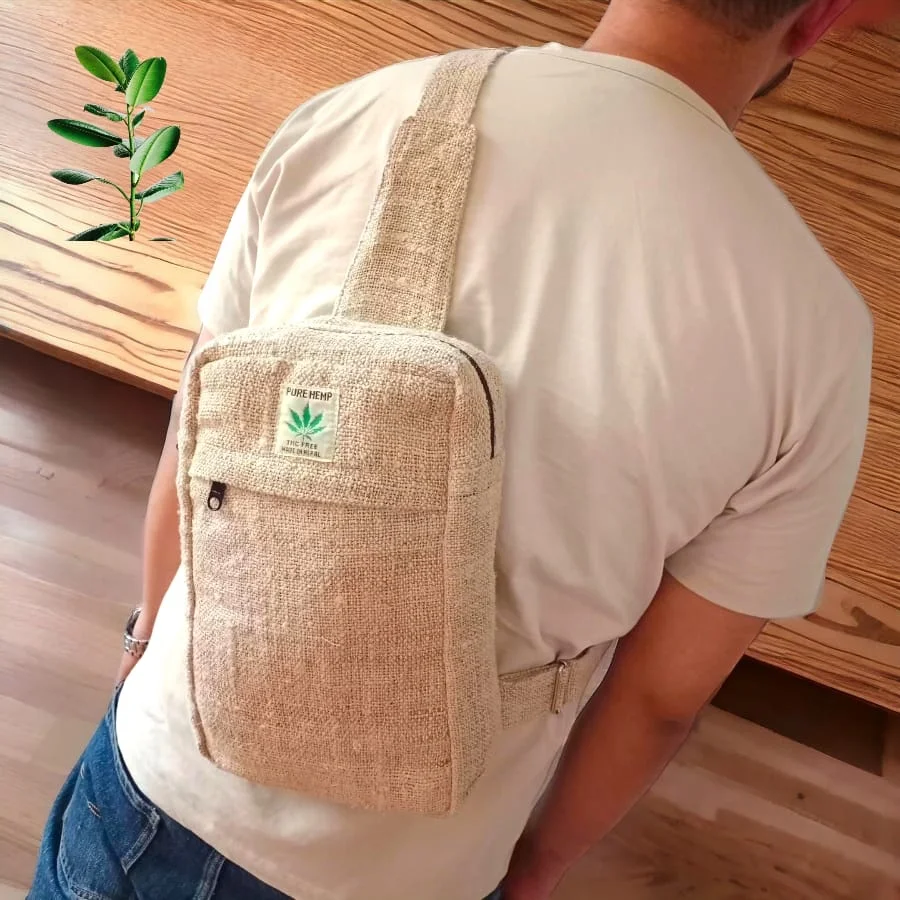 Unisex Hemp Laptop Backpack Eco-Friendly Vegan Geometric Online Top Pick Zipper Cotton Trending Natural Hemp Fashion Girls