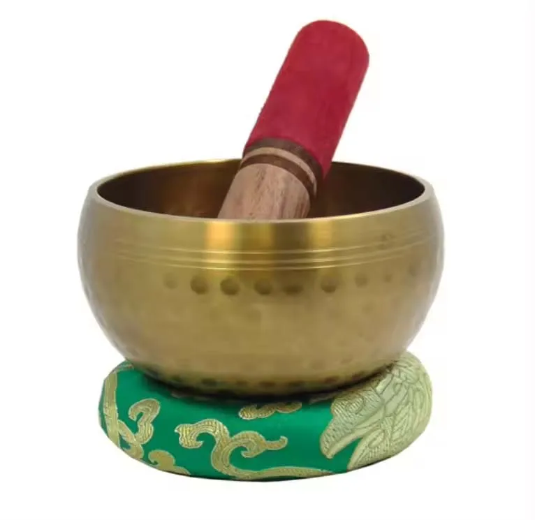 Tibetan Bowl Singing for Meditation sound and Healing Yoga Nepal Chakra Hammered design solid bowl meditation bowl for peace