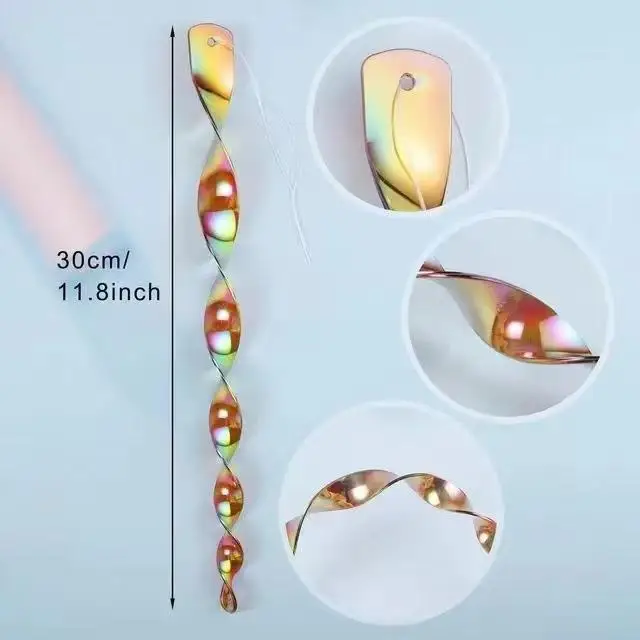 Dayoung Custom Size Farm Bird Reflective Scare Tape Outdoor Spiral Bird Repeller Colourful Ribbon