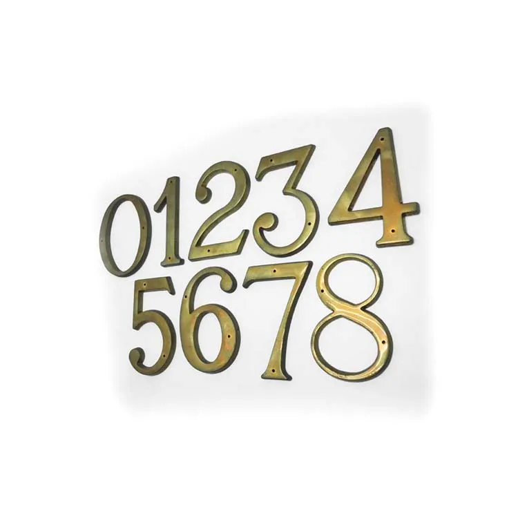 Custom Stainless Steel Door Metal Brass House Number