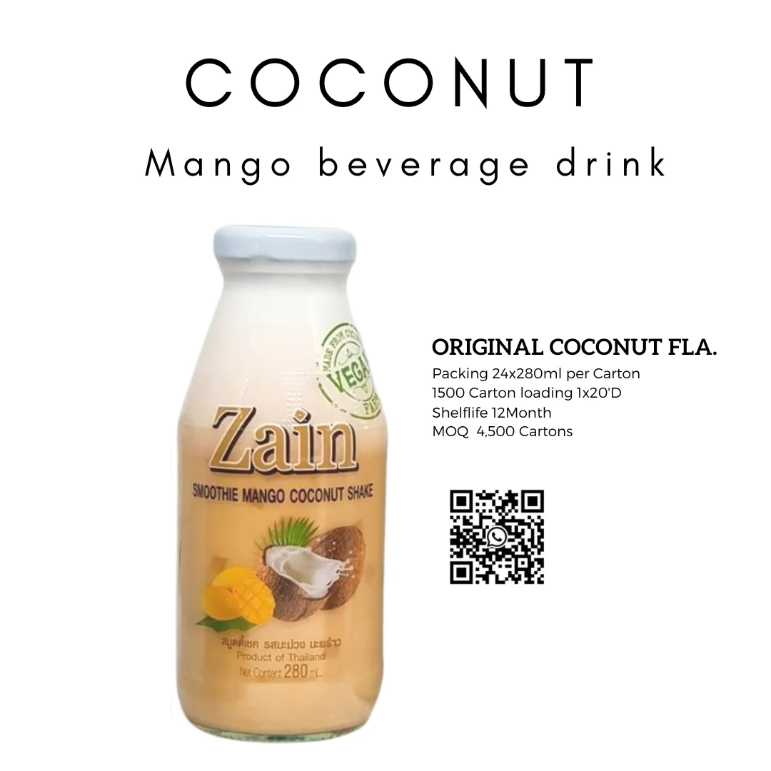 Zain Coconut Beverage drink Rose Flavor of   Ajintai Company Limited Product of Thailand  AjintaiZen