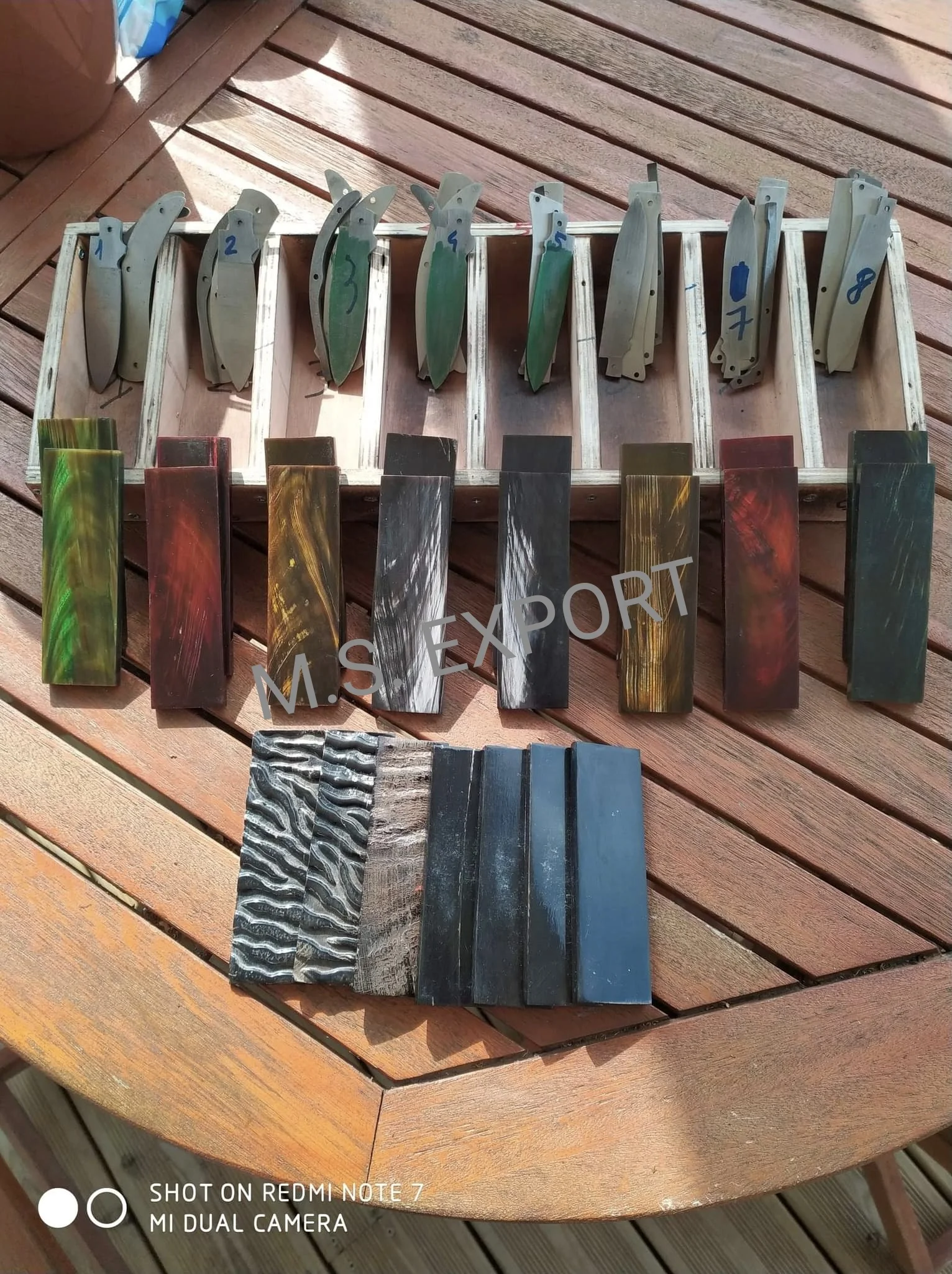 Best quality buffalo horn knife handle scale horn plate natural horn scale knife handle scale customize size