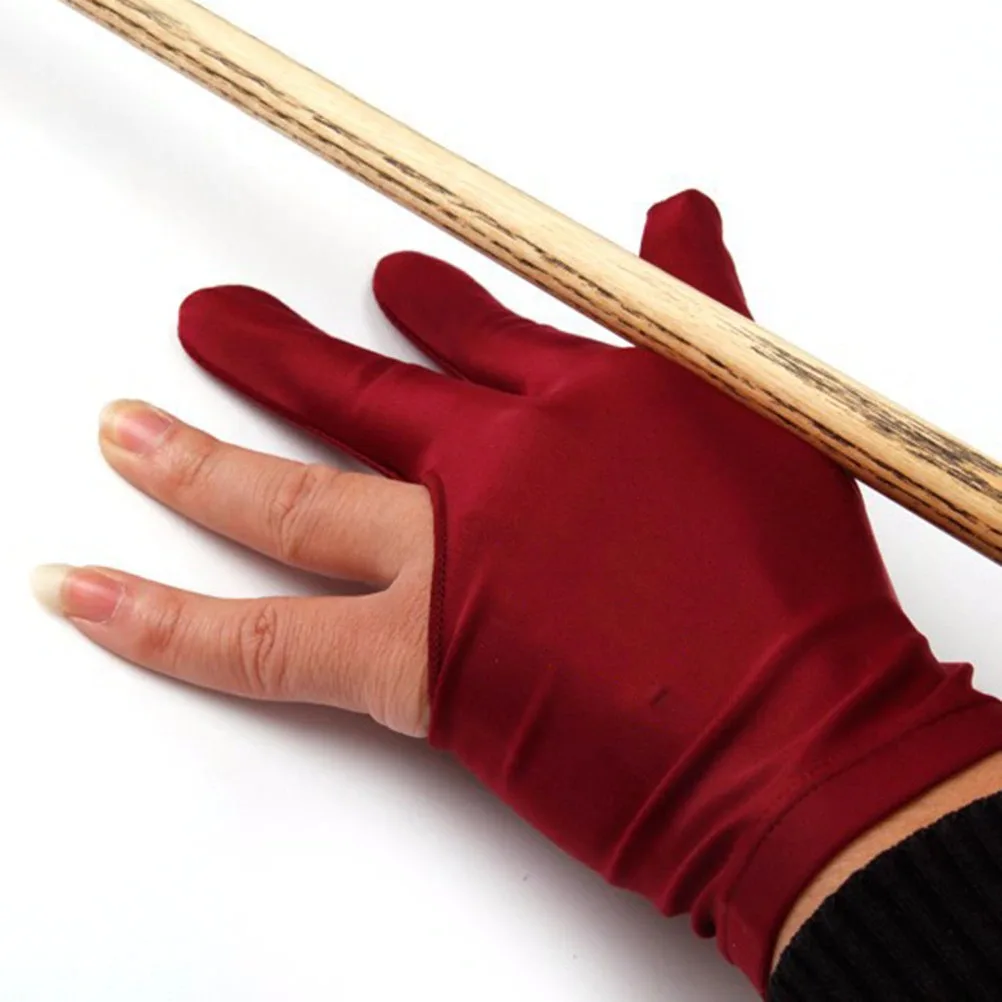 Wholesale OEM Service  Billiard Cue Glove Pool Left Hand Open Three Finger Accessory for Unisex Women and Men