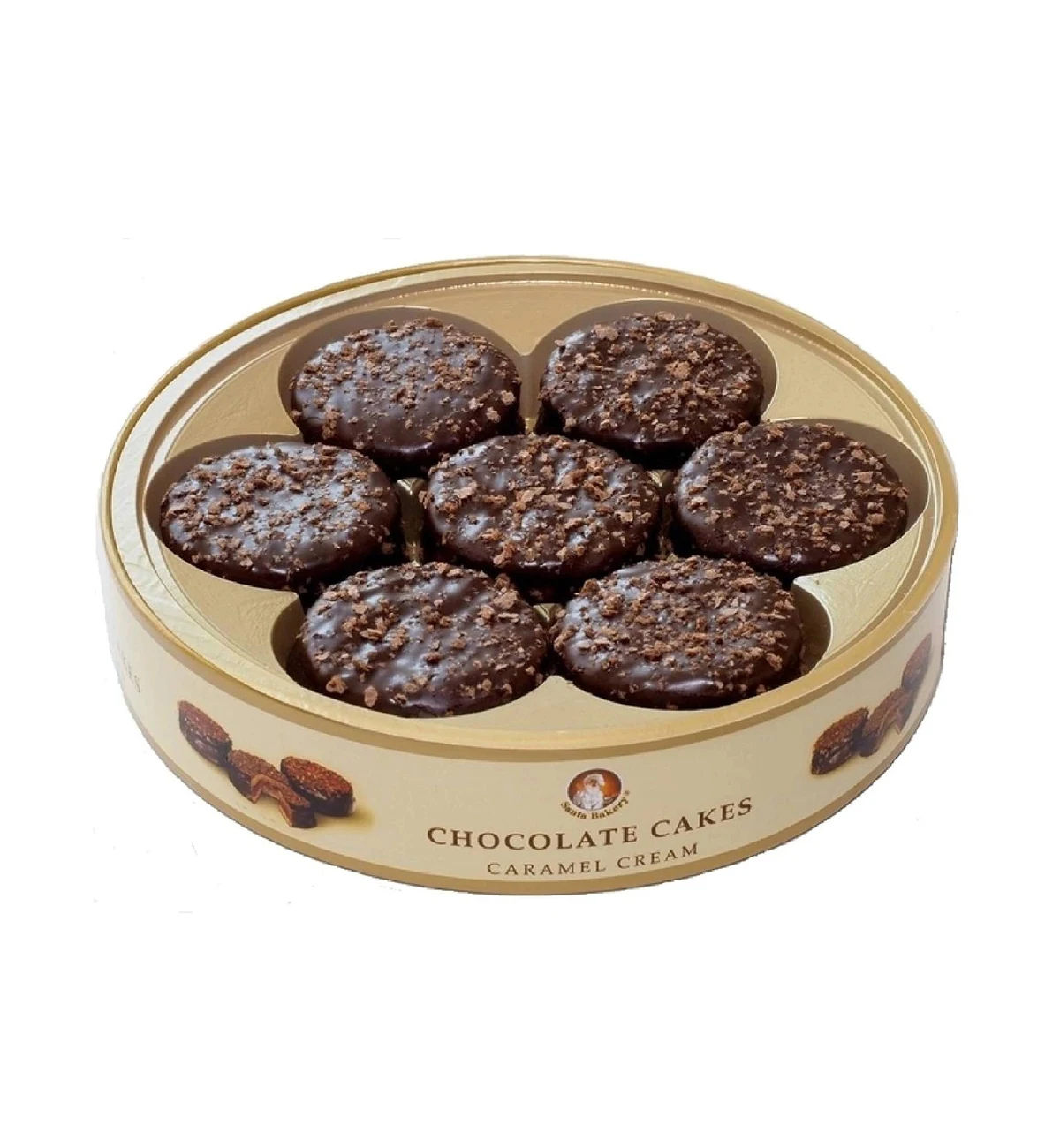 Шоколадные пирожные карамельного крема Премиум-Качества, 215 г, пирожные с темным шоколадом и карамельным кремом для еды