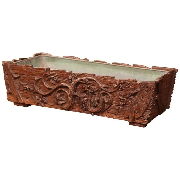 Wholesale Wooden Planter With Zinc Liner Undersides Indoor And Outdoor Flower Pots And Planters Interior Home Decoration Custom