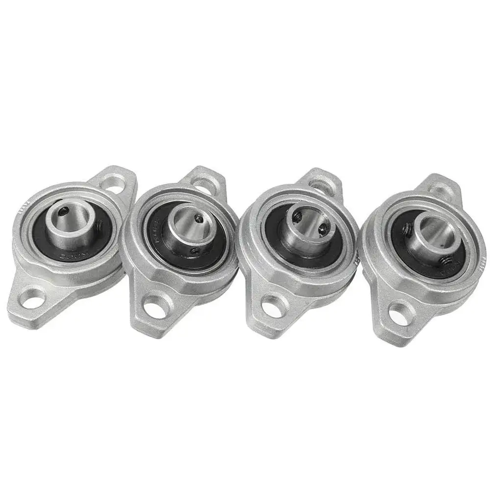 KFL002 Pillow Block Bearing 12mm Diameter Mounted Zinc Alloy Rhombic Bearing Housing Self-aligning Flange Bearing