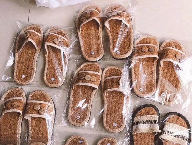 VIETNAM HIGH QUALITY Eco-friendly Coir Slippers Customized - Coconut Coir Fiber Sandals FASHIONABLE Women Shoes