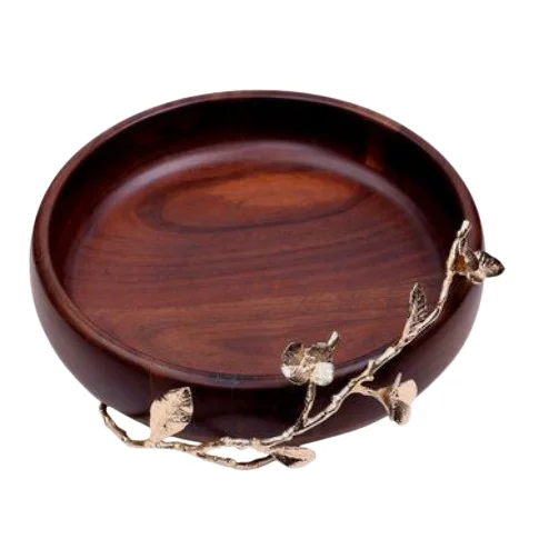 Classic Design  Handcrafted Food Wooden Salad Bowl Vegetable Salad Rice Dinner Wood Bowl Serving Bowls Custom Logo Available