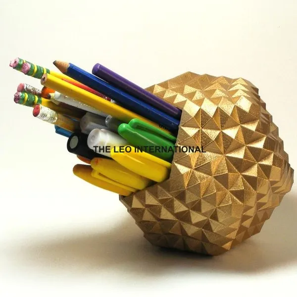 crystal beaded pen holder stationary desk organizer office accessories