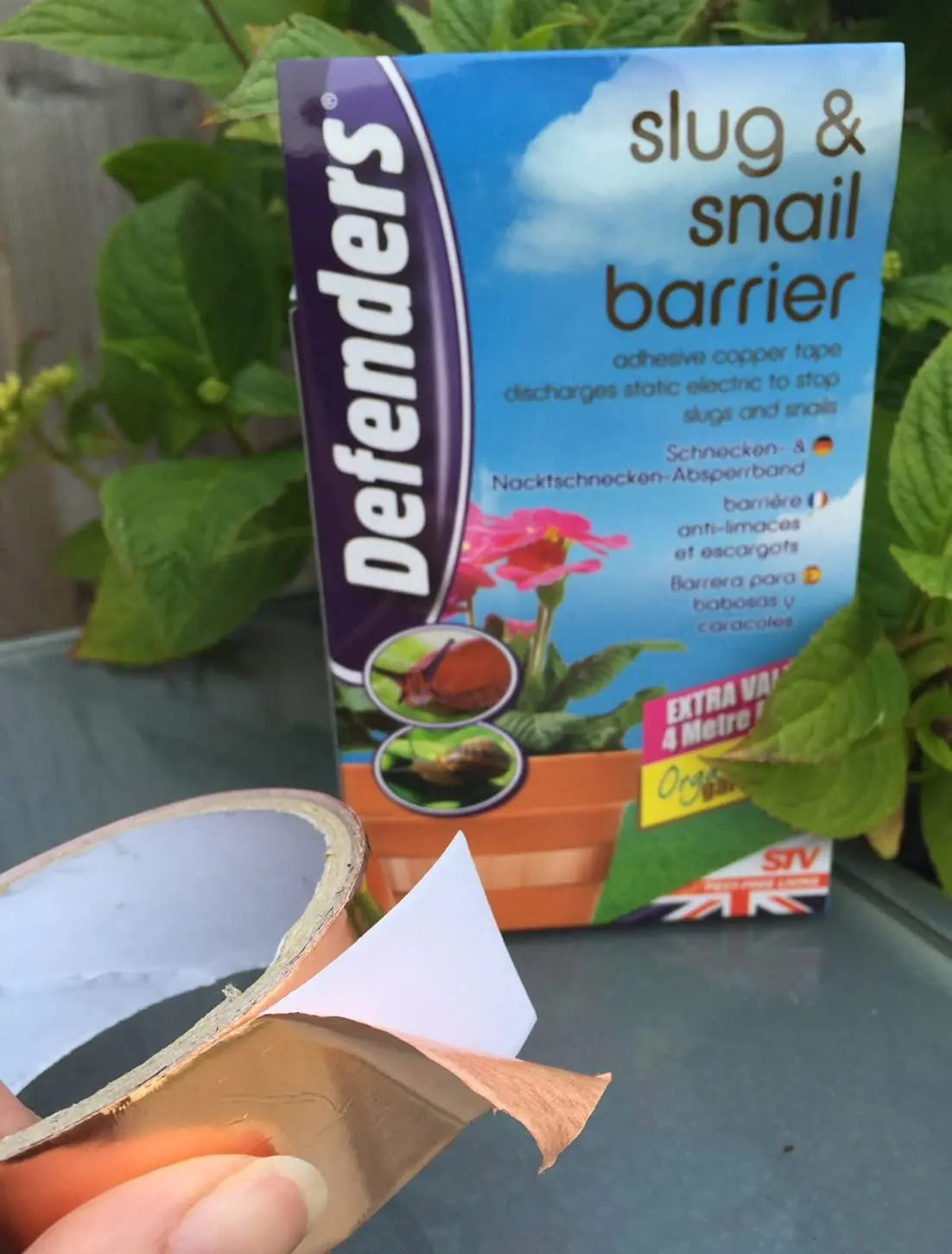 Slugs Away Barrier Tape Adhesive Copper Tape For Pots and Plants Protection From Slugs and Snails