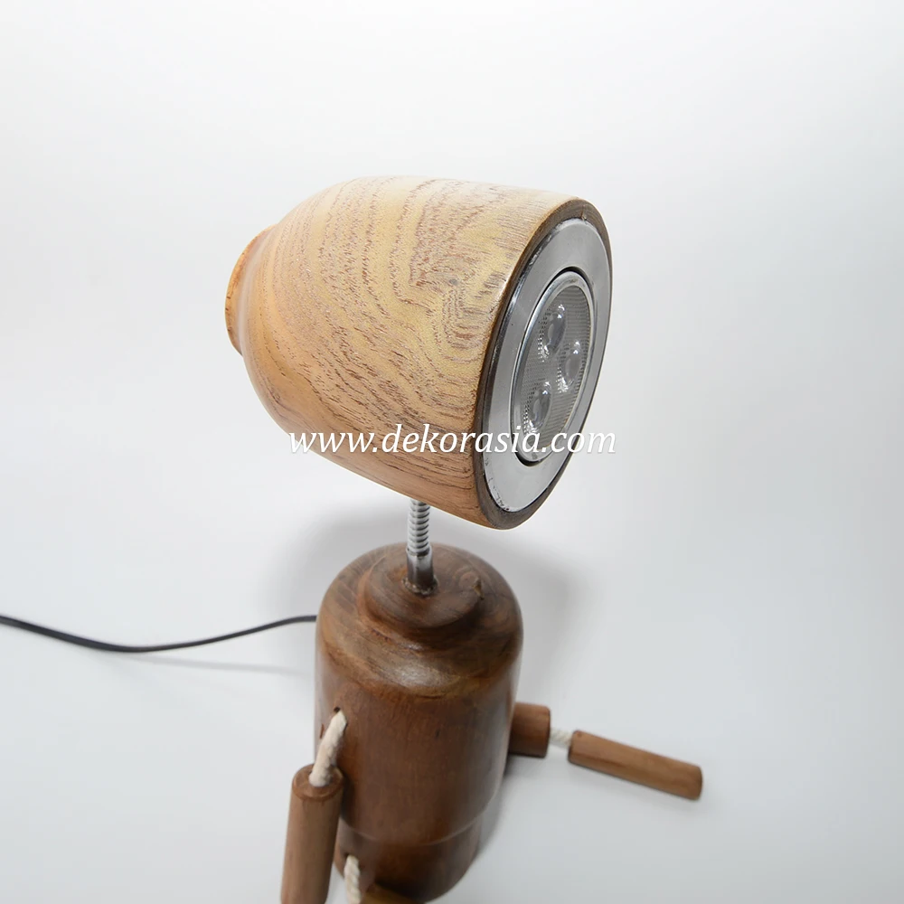 Unique Shaped Wooden Table Lamp, Home Decorative Wooden Standing Table Lamp for Bedroom Decor