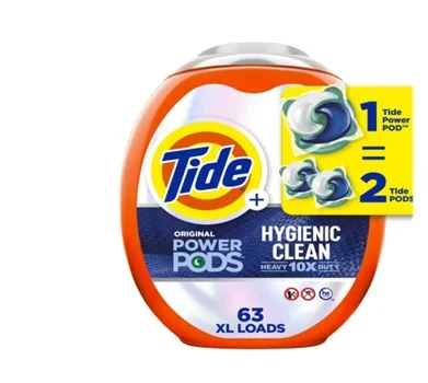 100% Original Ti-de Hygienic Clean-Heavy 10x Duty PODS Laundry Detergent Pacs 63 ct Available for Wholesale Buyers