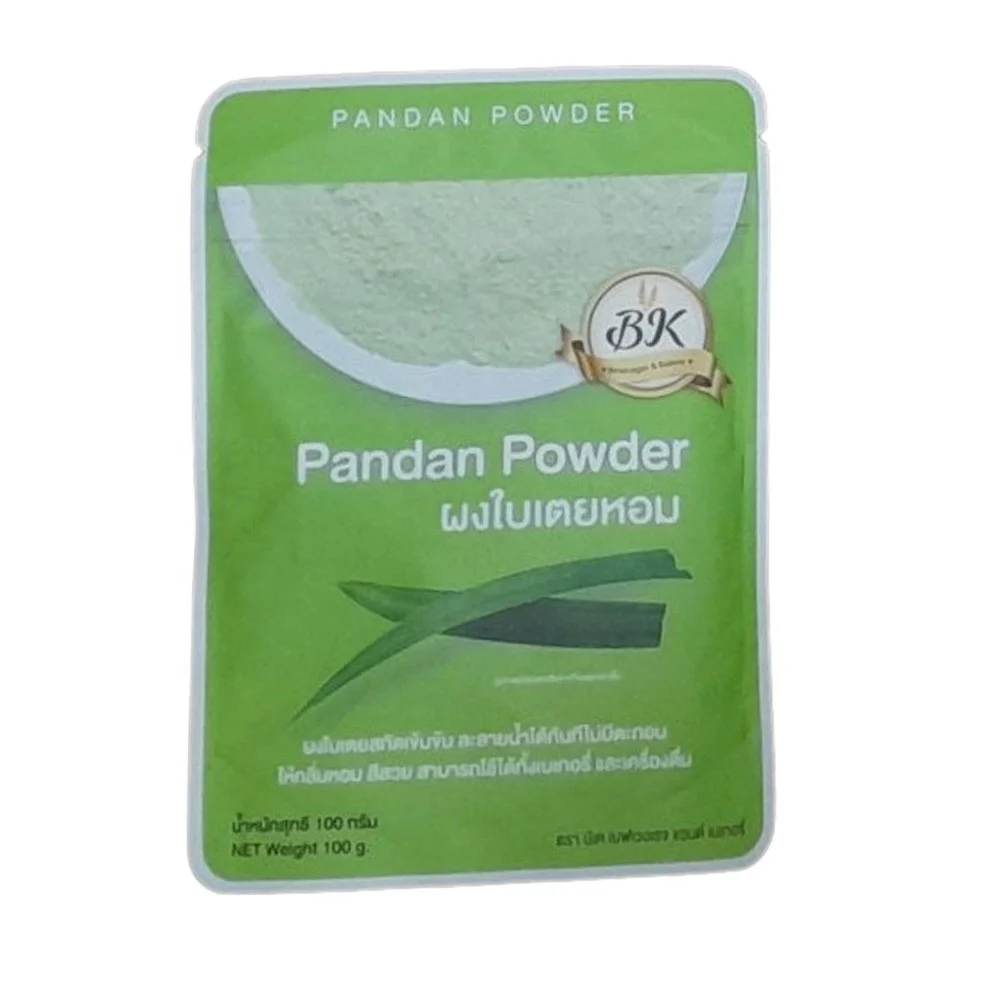 Premium 100& Green Pandan Leaf Powder Pure for Drink Beverage Food Dessert Cake Ice Cream Product of Thailand Aroma