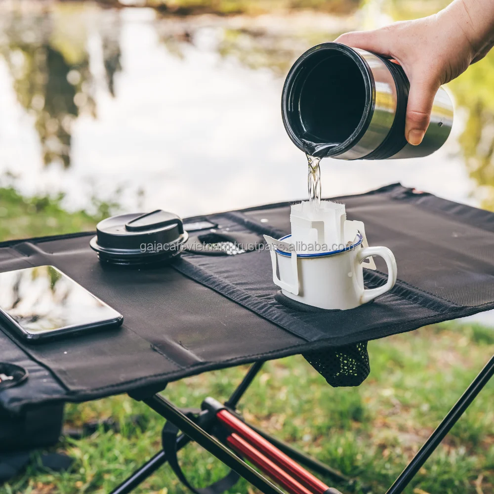 Ground Coffee Drip Bag Ready to Brew Pour Over Slow Drip Coffee Paper Filters with Hanging Ears  Blend Robusta Arabica Coffee