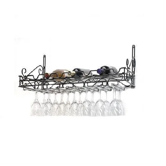 Grape Vine Designed 4 Bottle Metal Wine Rack Wine Rack Holder Pretty Ornaments Home Accessories Barware Home Decoration
