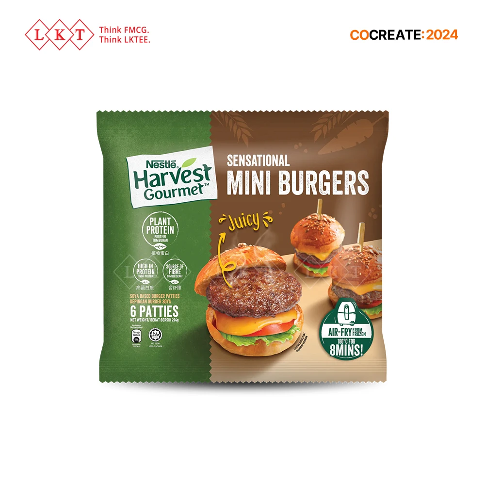 Harvest Gourmet Sensational Burger 282G Plant Based Instant Fried Food Products Malaysia Direct Factory Wholesale Export