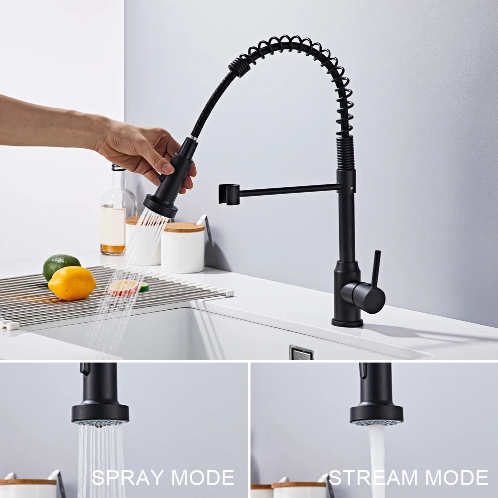 Stainless Steel Kitchen Faucet, Durable and Sturdy, Single Handle Tall Bathroom Sink Faucet, RV Lavatory Vanity Faucet