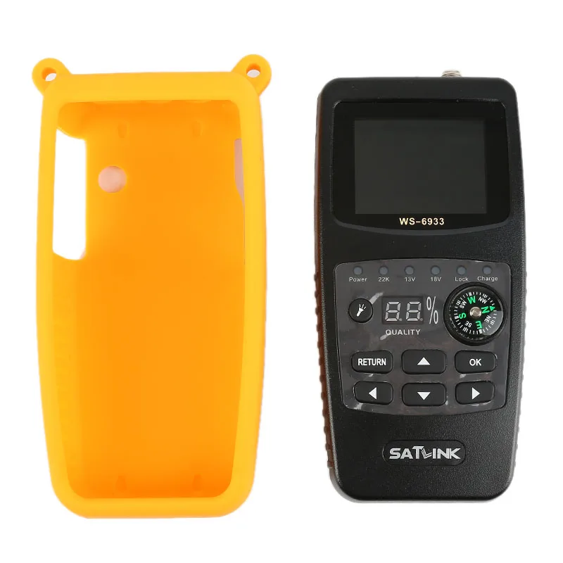 Satlink WS6933 satfinder спутниковый искатель 2 1 дюймов цифровой преобразователь ЖК-дисплея с литиевой батареей DVB-S FTA