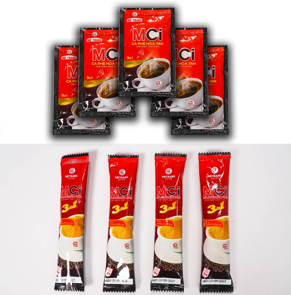 High quality OEM Instant coffee 3 in 1 With 50 stick 800 gr/bag coffee instant powder Made in Vietnam