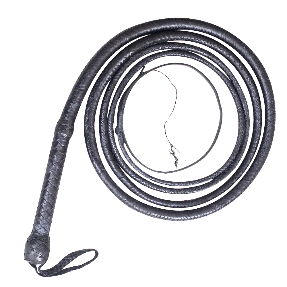 Kangaroo Hide Bull Whip 06 To 16 Feet 12 Plaits Custom Bullwhip Belly And Bolster Indiana Jones Style Heavy Duty Black