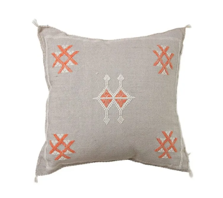 Cushion Covers Pure Sabra Pillow Decorative Cushions Handmade Moroccan Abstract Pillow Moroccan Cactus Silk Bright color 10 OEM