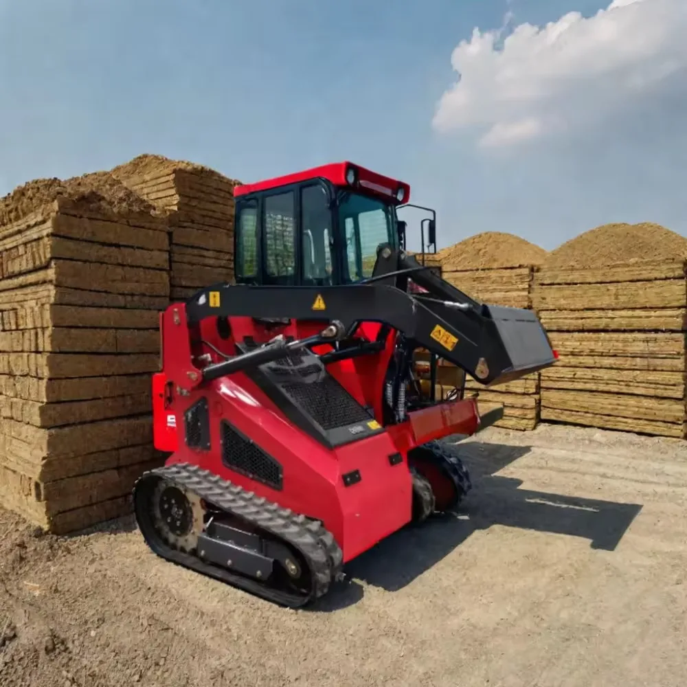 Mini 380 Kg Skid Steer Loader Backhoe Farm Tractor with Track for Sale for Loaders Work