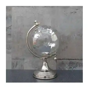 Industrial-style metal globe With wooden Base Contemporary globe-shaped metal Decorative Item Manufacturer