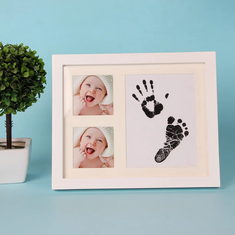 Eco Friendly Baby Handprint Kit Footprint Kit Clay Hand Print Picture Frame for Newborn
