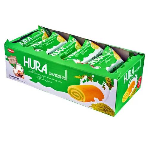 Pandan Flavor Hura Swissroll 360g in demi box
