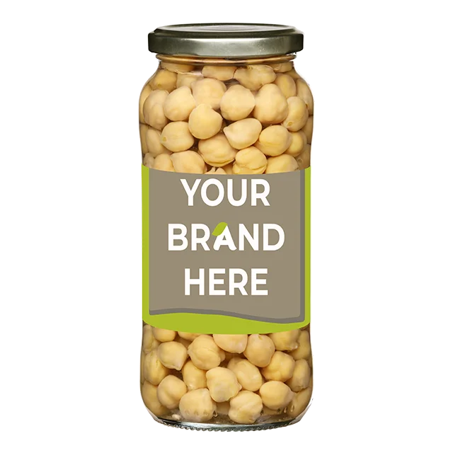 Canned Chick Peas Made in Spain Top Quality Healthy Pulses Ready to eat Cooked Chickpeas in jar 540g with Private Label