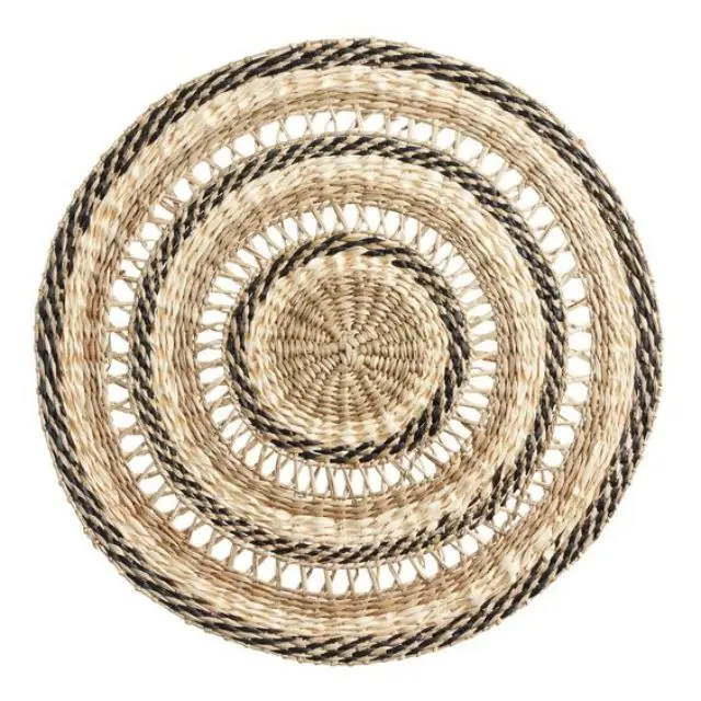 Многофункциональная Дешевая Плетеная салфетка из водорослей Экологически чистая ручная спиральная столовая посуда для украшения стола и аксессуаров