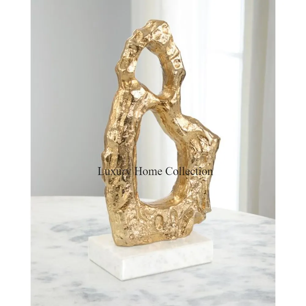 Antique Design Handmade Sculpture Gold Color Object For Tabletop Desktop Office Usage Superior Quality Supplies In Cheap Price