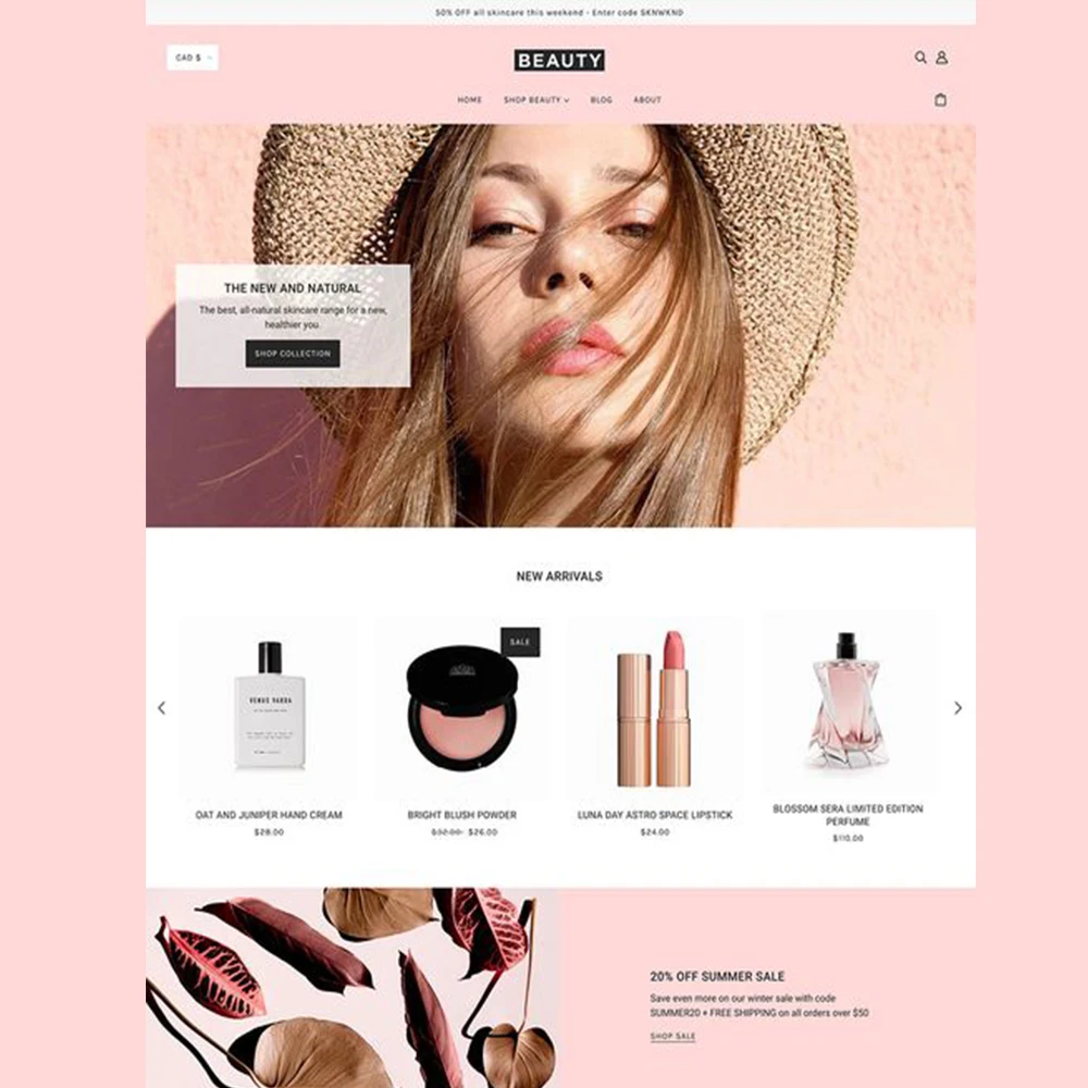 Shopify Cosmetic website design shop Online Makeup products |  E-commerce Website design