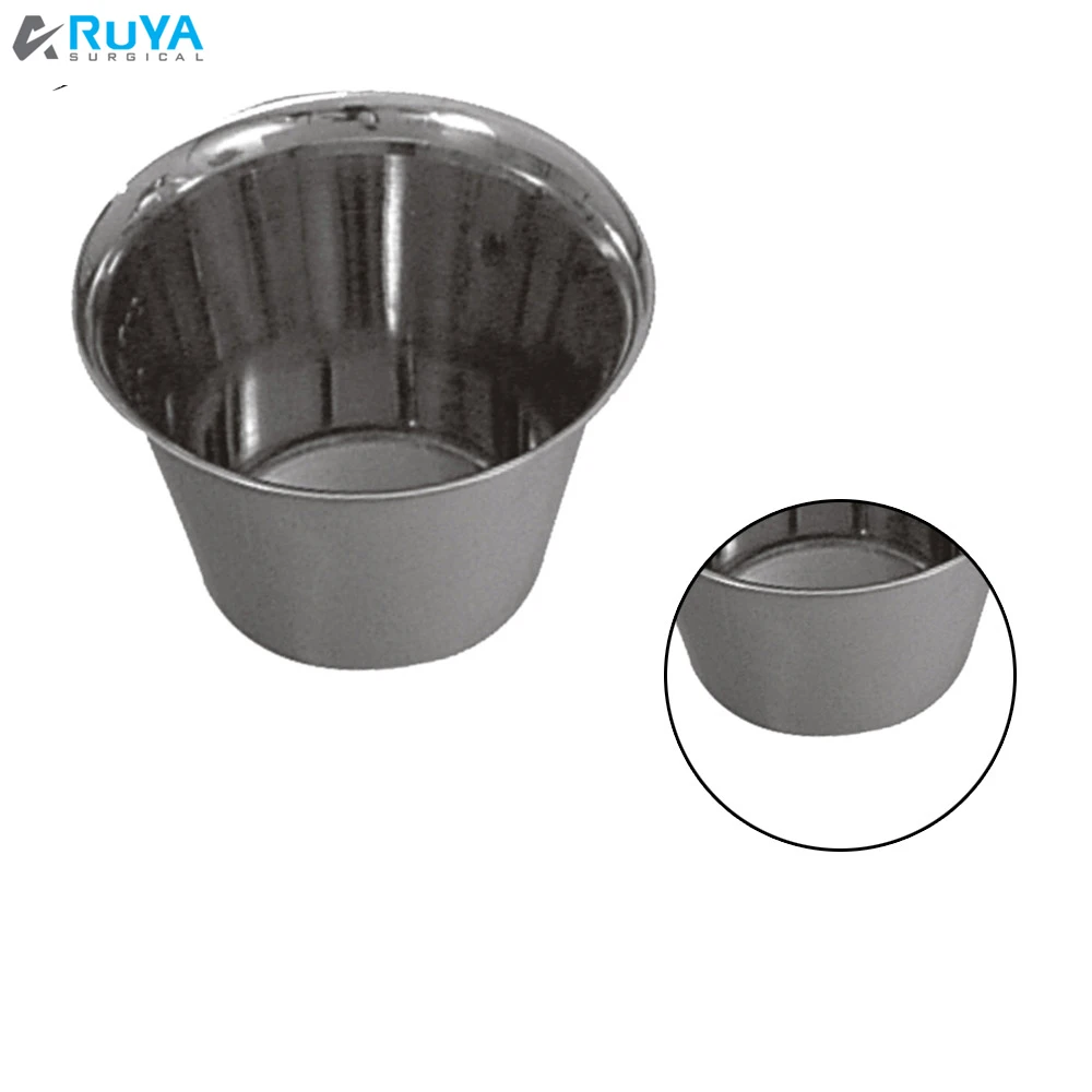 Medical Use Dental Surgical Holloware Gallipot Stainless Steel 70mm Diameter 120ml Medical Steel Utensils Bowls Tray CE ISO
