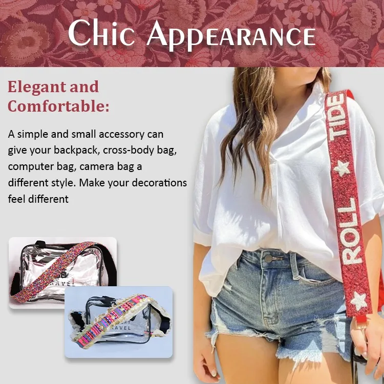 Detachable Beautiful Delta Sigma Th-eta Beaded Belt Purse Straps Sorority Beaded Purse Strap for Sale