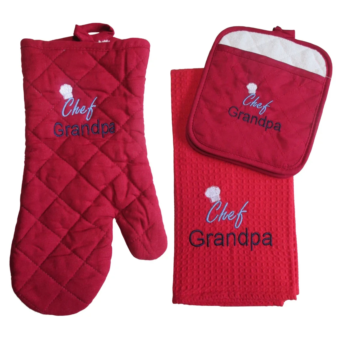 Варежки и держатели для кастрюль из 100% хлопка, с фартуком