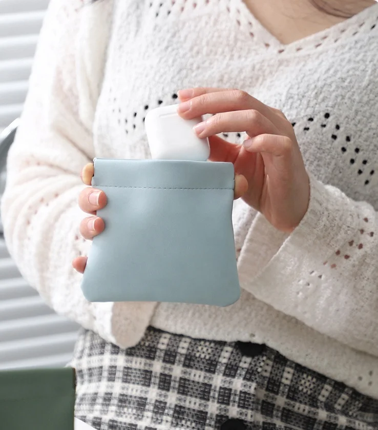 Candy Color Squeeze Coin Purse Portable  Earphone Lipstick Storage Bag Money Wallet