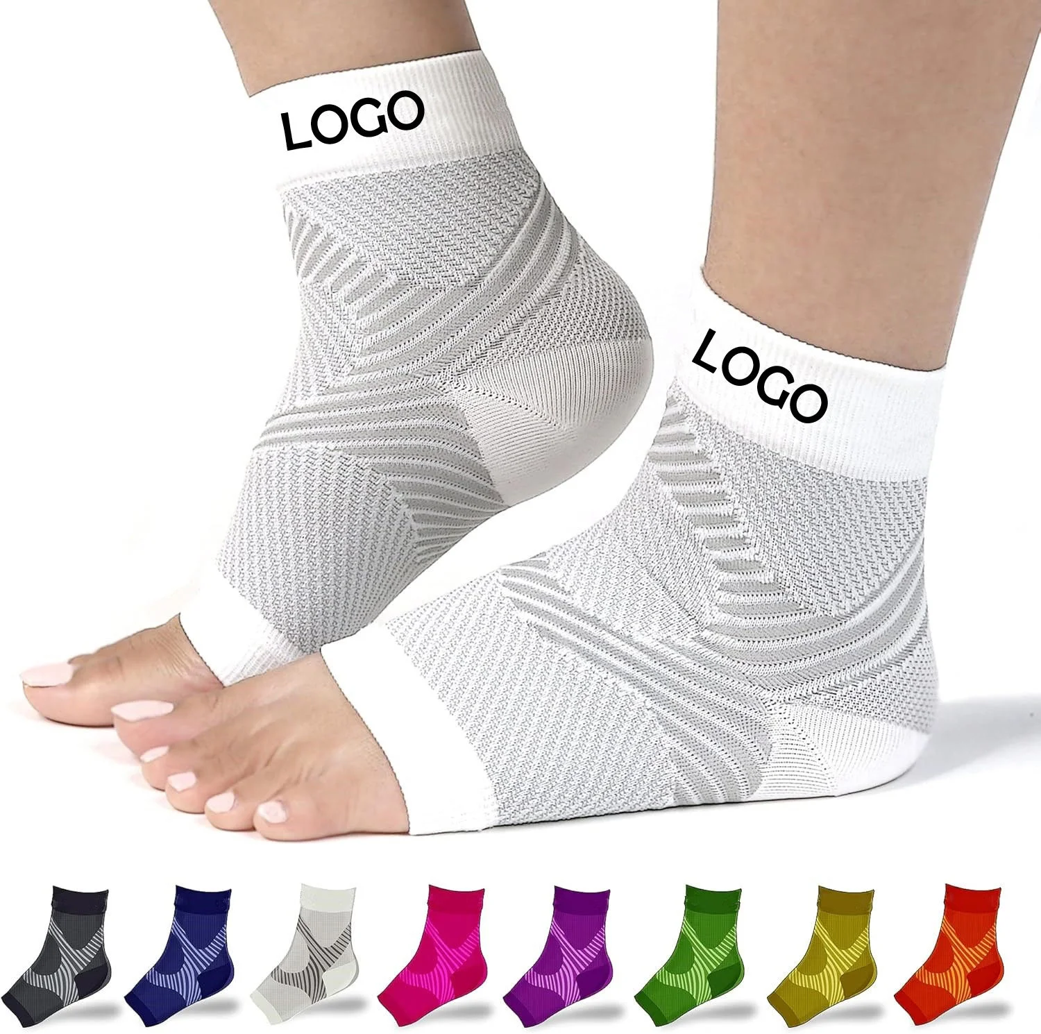 Wholesale Half Open Sports Ankle Sleeve Plantar Fasciitis Heel Neoprene Ankle Support Socks Compression Ankle Brace Support