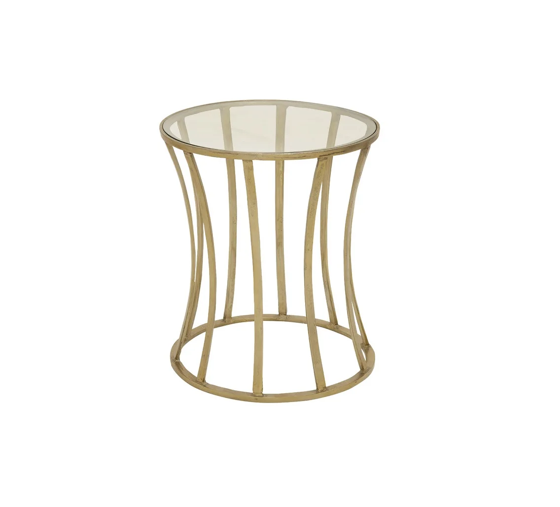 Home Decorative Accessories End Table Luxury Furniture Side Table Living Room Hotel Corner Table In Glass Top Design Accessories