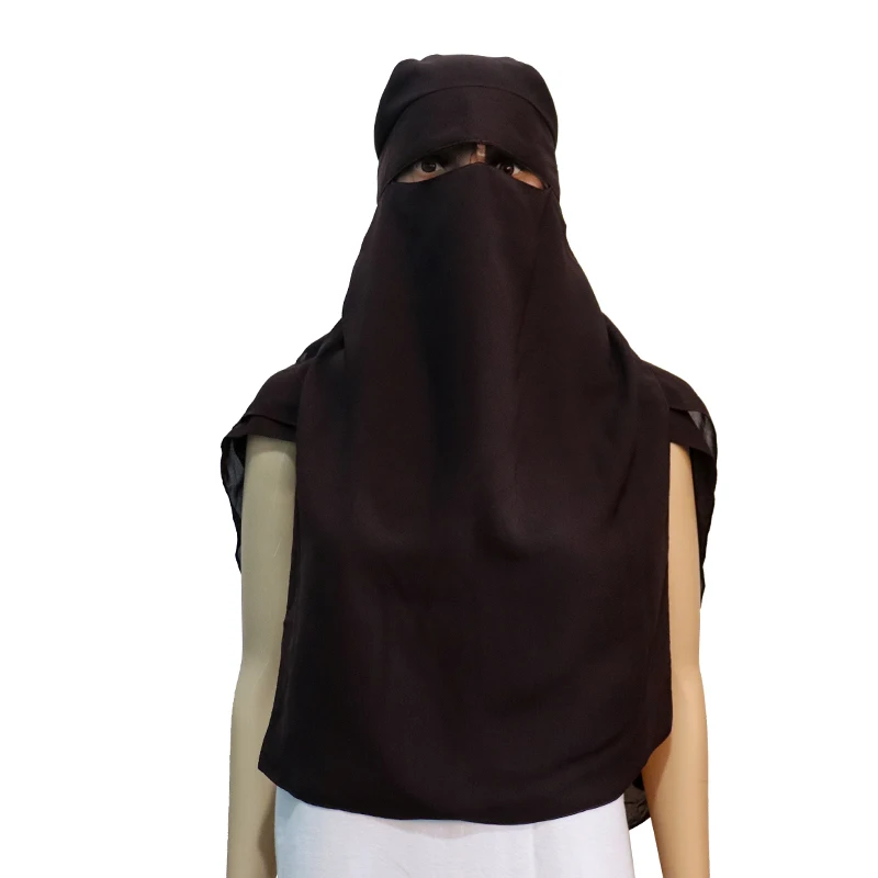 Traditional Arabic chiffon niqab khimar hijab instant ready to wear chiffon niqab face cover hijab