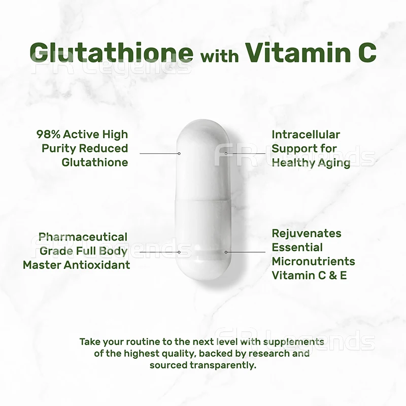 New Product Antioxidant Vitamin Supplements Support Detox Immune Health Vegan Food for Adult Skin whitening Glutathione Capsules