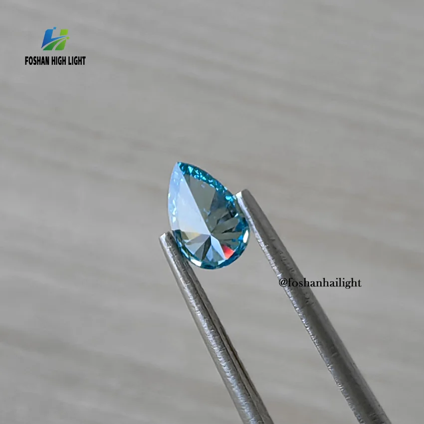 1 ct Груша огранка причудливый светло-голубой бриллиант IGI Hpht Lab выращенные Синие Бриллианты оптом распродажа