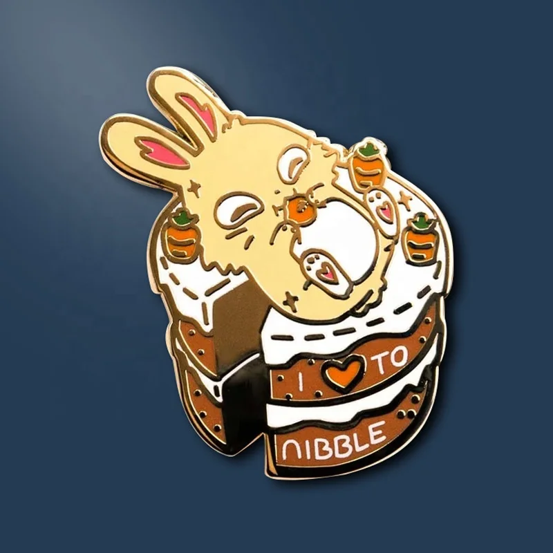 Ice Cream Shape High Quality Custom Animal Rabbit Fox Cute Fashion Delicate Lapel Pin