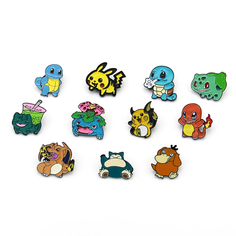 Cheap wholesale metal plated custom anime badge cute cartoon lapel soft hard enamel pins
