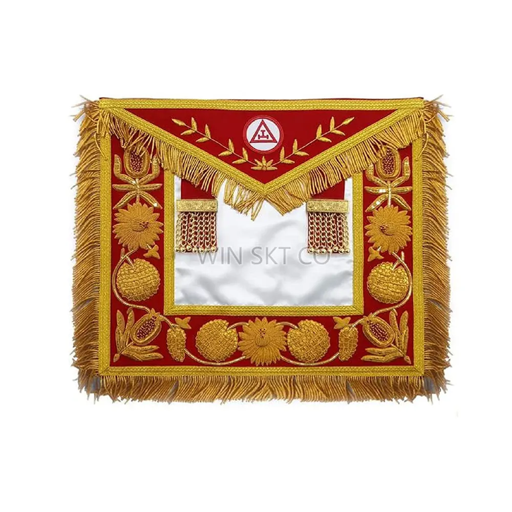 Lowest Price New Design Masonic Hand Embroidered Grand Lodge Master Masonic Apron For Sale