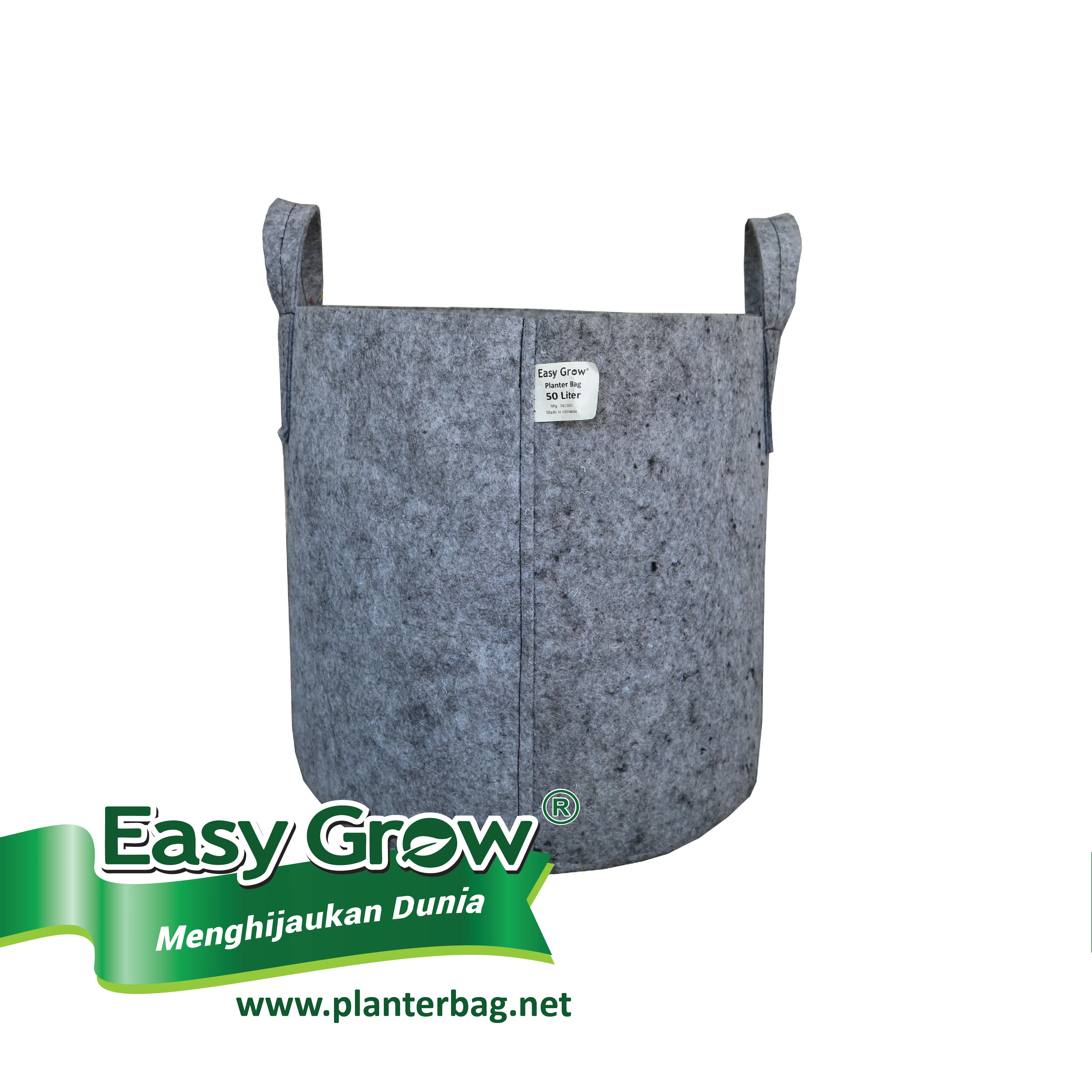 Planter Bag Easy Grow Pots with Handles Non Woven Fabric 15 25 40 50 75 100 200 300 Liter All Size Black Grey Customize Packing