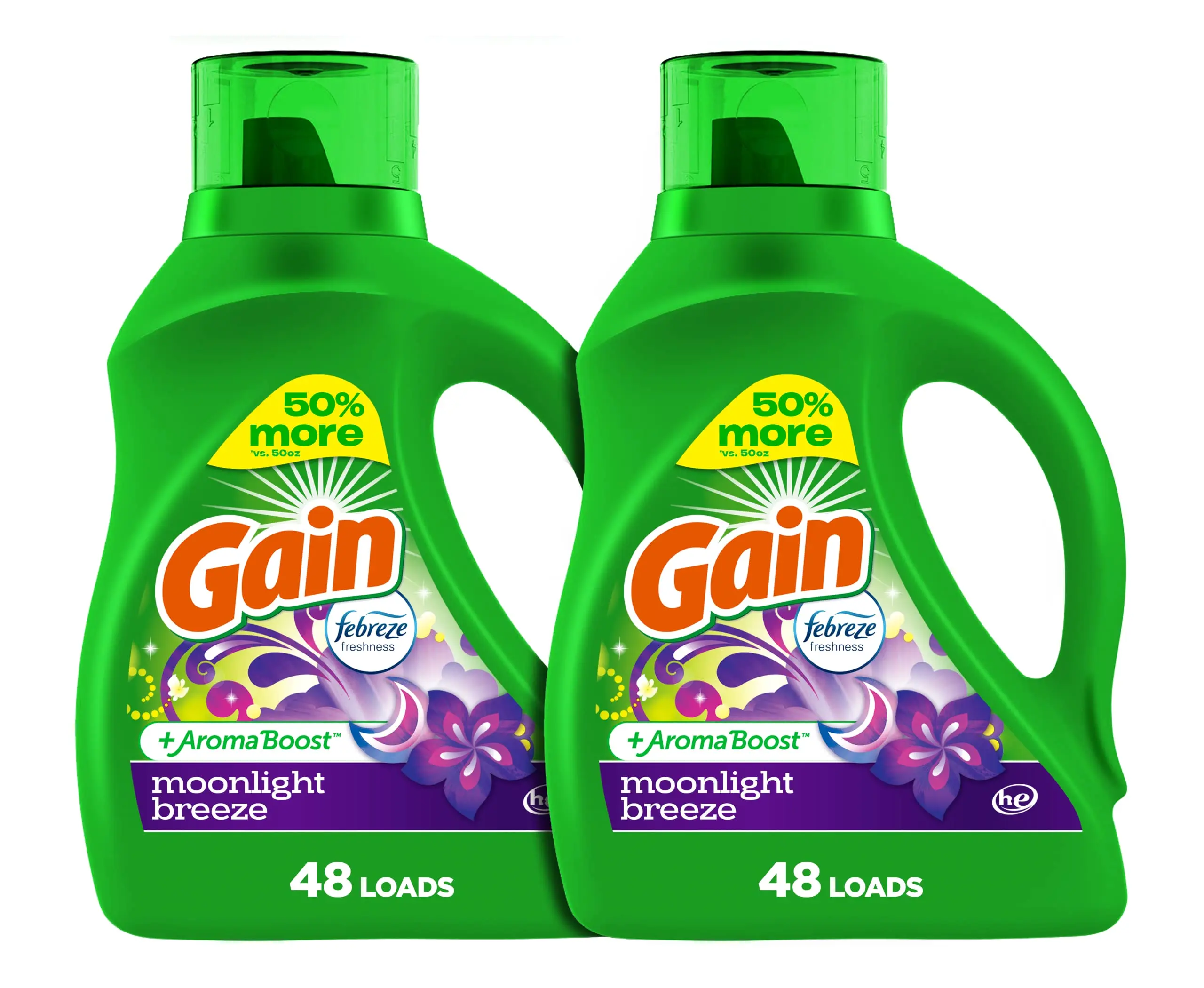 Gain + Aroma Boost Liquid Laundry Detergent, Original Scent, 32 Loads, 46 fl oz, HE Compatible
