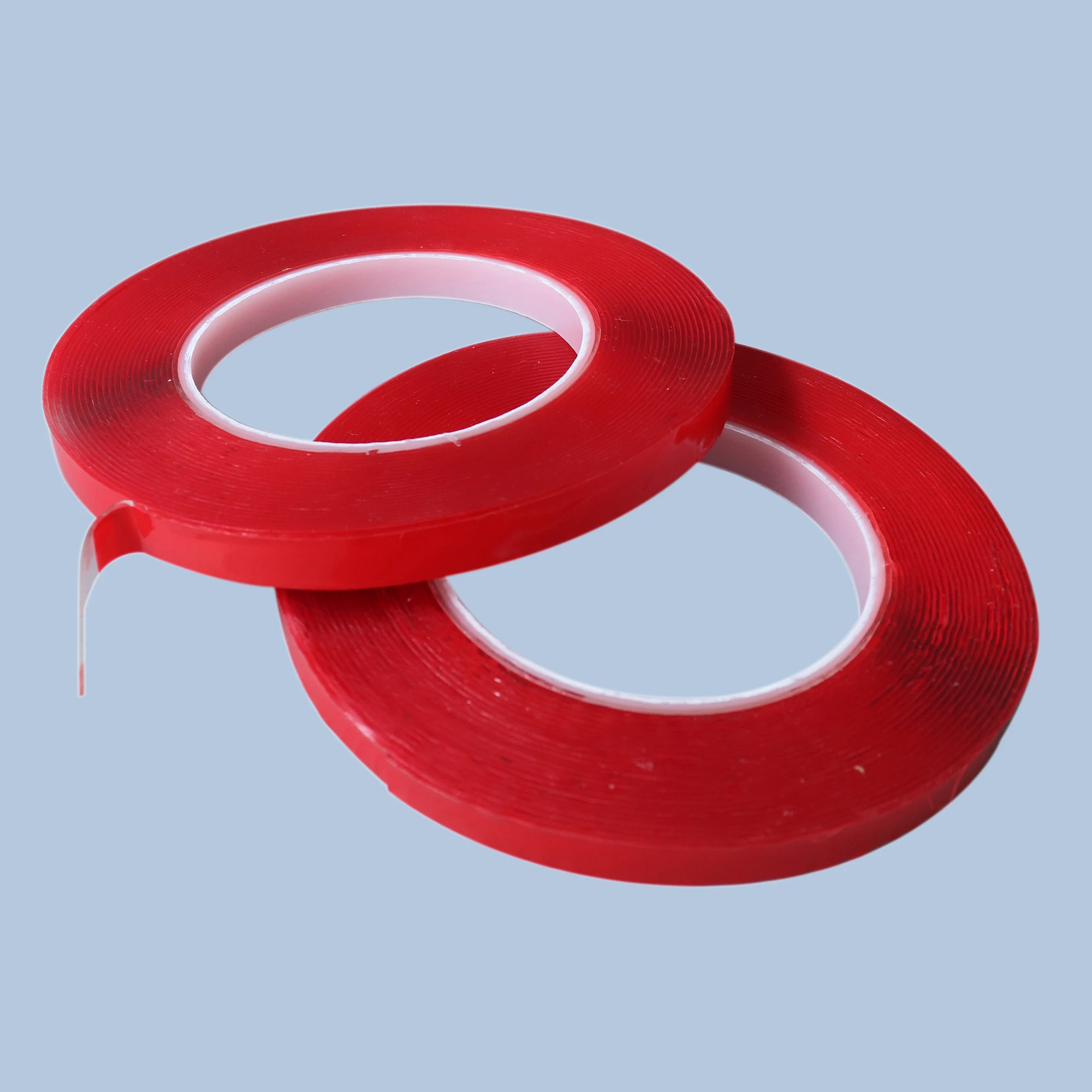 Malaysia Best Quality Wholesale Acrylic Adhesives Double Side Tape Thin 10mm x 8m Transparent Clear Color Carton Tape Sealing