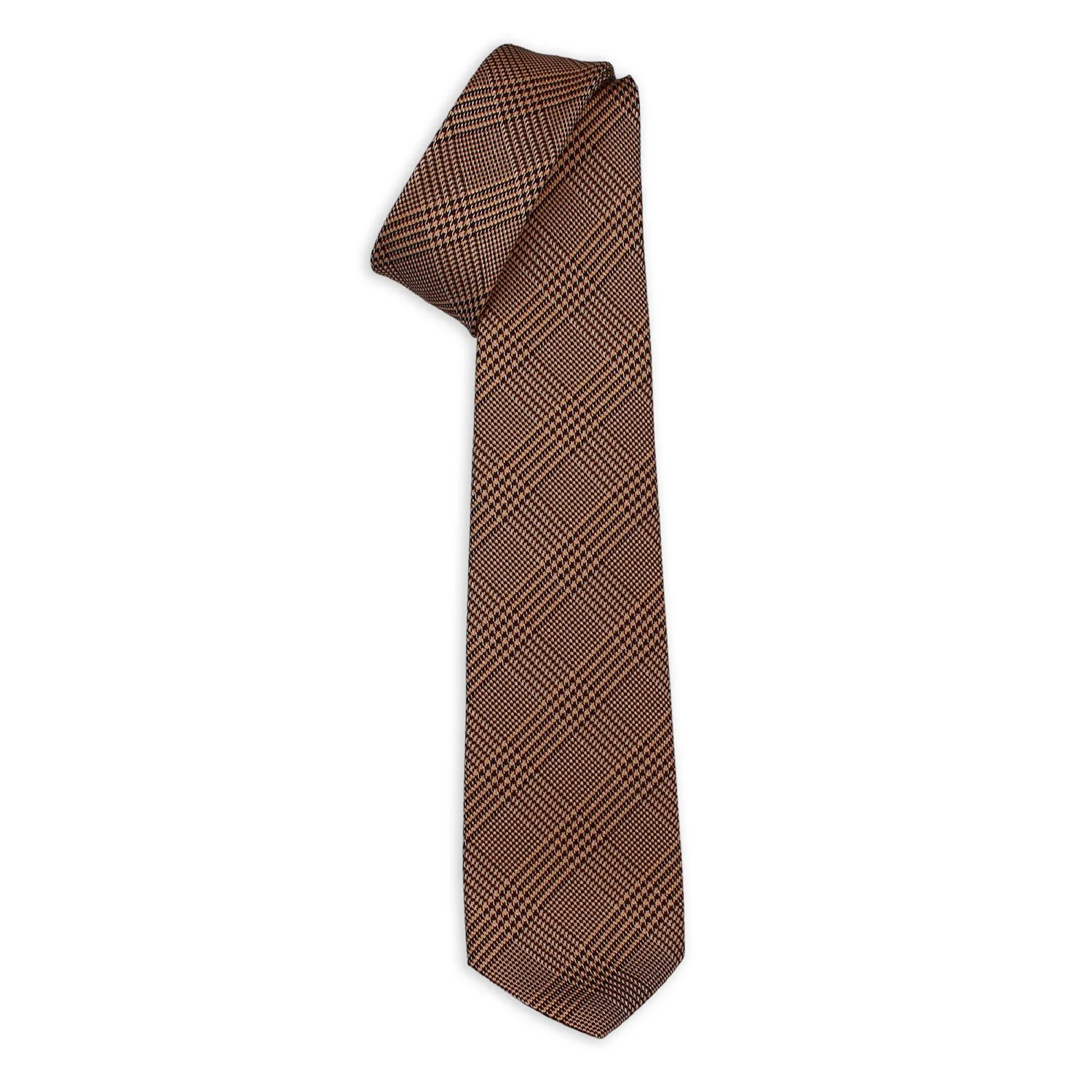 Premium Seven Fold Silk Ties Made in Italy - Jacquard Weave Tie Mantova Yellow - Stand Out with Style