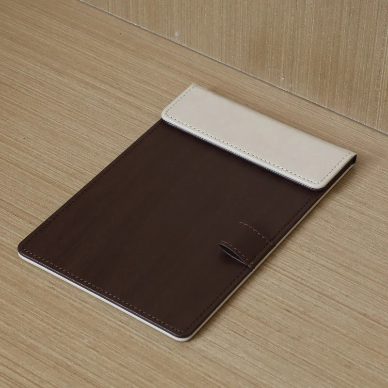 Hand-stitched edges Restaurant Hotel Menu Folder Clipboard Meeting Writing Desk Pad A5 Ultra-Smooth PU Leather Office Clipboard